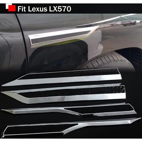 Fit Lexus LX750 Exterior Side Rear Leaf Panel Sticker Plating Badge Emblem Stripe For Lexus LX750 2008~2020 Accessories