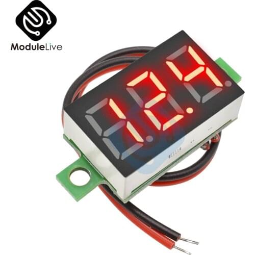 DC 4.7-32V Digital Voltmeter 0.36 Inch Mini LED Digital Voltmeter Red Panel Volt Voltage Meter 12V Volt Monitor Tester Detector