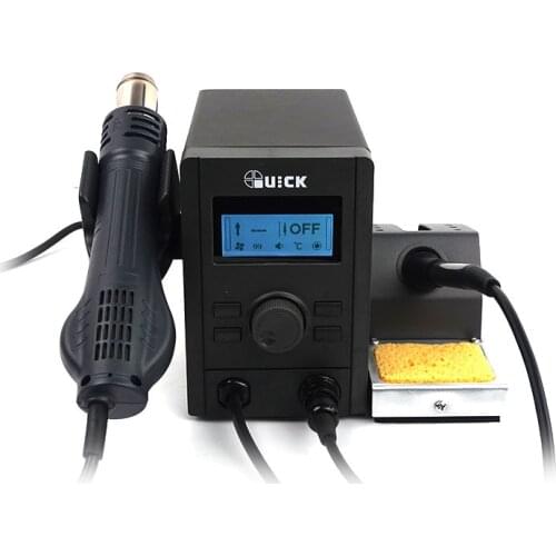 Quick 715 Digital Display ESD 2 In 1 Hot Air Gun smd Rework station & Soldering Station
