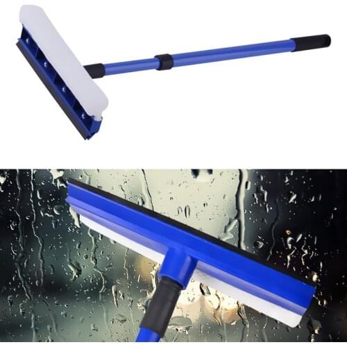 75CM Extendable Window Squeegee Cleaner Soft Rubber Head High Window Glass Scraper Brush Telescopic Bru Car Wiper Brushes Sale