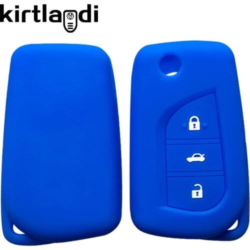 Silicone Key Holder Keychain Case for Toyota Verso Yaris Aygo Corolla C-HR Scion IM 2014-2021 Cover Auto Accessories Shell Set