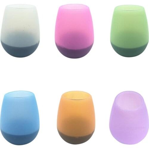 Foldable Silicone Wine Glass Drink Cup Water Cup Unbreakable Wine Glass Non-slip Portable Silicone For Home Outdoor Picnic BBQ