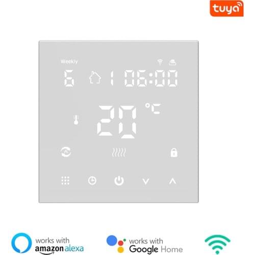 Tuya Smart Life WiFi Thermostat LED Touch Screen Heating Temperature Controller Work for Electric Floor Heating Water/Gas Boiler