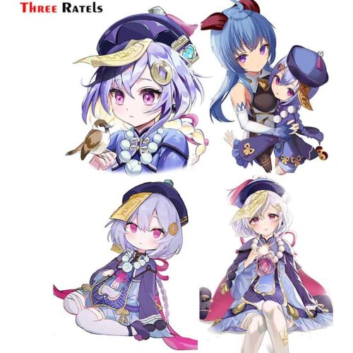 Three Ratels F644 Qiqi Genshin Impact Anime Cartoon Sticker For Passat B5 Or Girls Room Wall Auto Laptop Waterproof Decor Decal