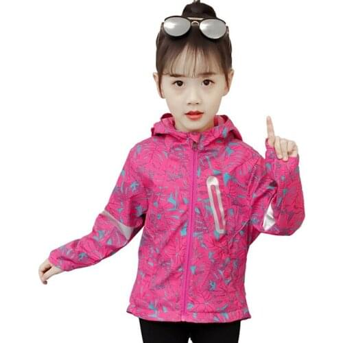 2019 New Childrens Girls Jacket Spring Autumn Girls Clothes Casual Hooded Windproof Windbreaker Jacket BC706