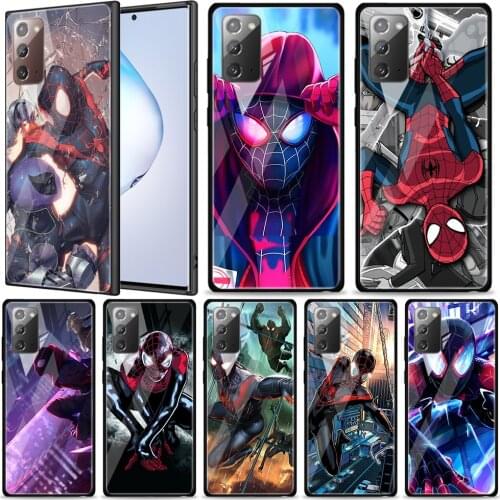 Ultimate Spiderman Marvel Tempered Glass For Samsung Galaxy Note 20 Ultra 10 9 8 Plus Lite A70 A50 A40 A30 A20 A10 Phone Case