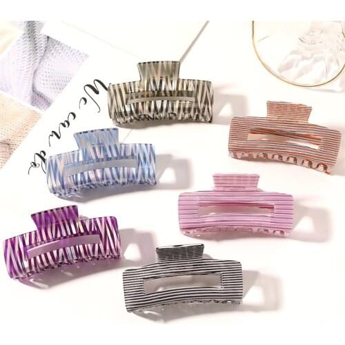 2021 New Hair Clips Women Claw Clip Elegant Colorful Acetate Hair Clips Hair Barrettes Crab for Hair Girls Hair Accessories