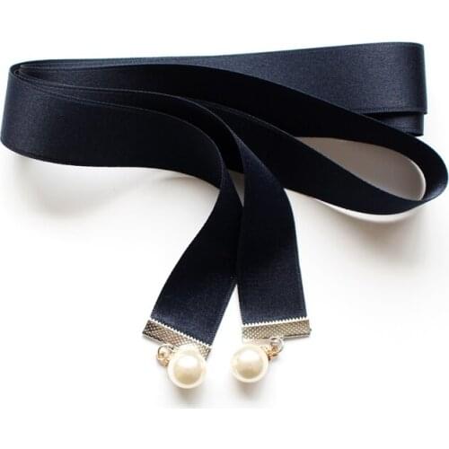 Women Children Girl Neck Collar Shirt Bow Tie Cravat Alloy Head Pearl Bead Butterfly Necktie Personality Ribbon Uniform Bowtie