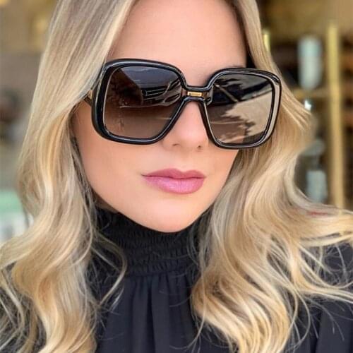 ZUIDID Oversize Square Sunglasses Women Luxury Brand Big Frame Fashion Ladies Sun Glasses Black Gradient Female Eyewear Oculos