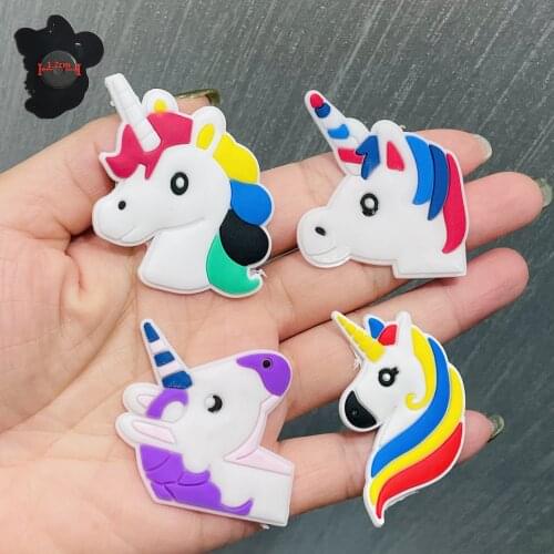 1PCS PVC Cool Cartoon Fridge Magnetic Sticker Simulation Colorful Unicorn Horse Refrigerator Magnets Children Stationery Gift