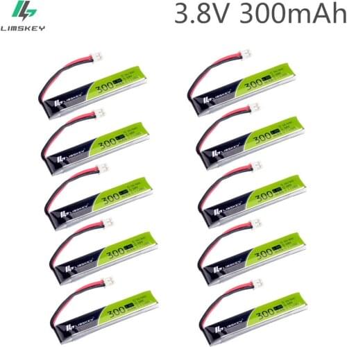 10PCS Limskey 1S 300mAh 3.8V 30C/60C LiHV Lipo Battery PH2.0 Plug for UK65 US65 Mobula7 Snapper 65S Drone