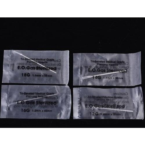 10 Pcs/Pack Disposable Body Piercing Needles Multi-caliber Puncture Piercing Needles Sterile Body Piercing Needles For Ear Nose