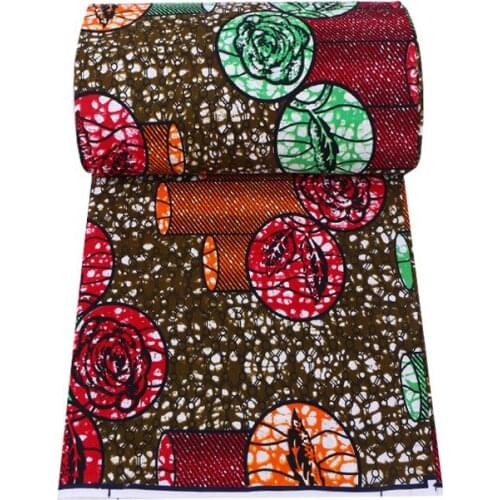 2019 High Quality African Ankara Nigeria Pagne Veritable Wax Beautiful Pattern Print African Wax Fabric 100% Cotton 6Yards