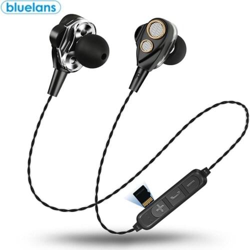 2020 New Fashion 4 Speakers 6D Surround Stereo Wireless Bluetooth 4.1 Earphone Sports Headset Support TF card