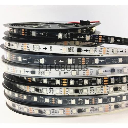 5m/roll DC5V ws2812b 2811 ic 5050 smd smart rgb led strip individually addressable 30/60/144leds/m waterproof/non-waterproof