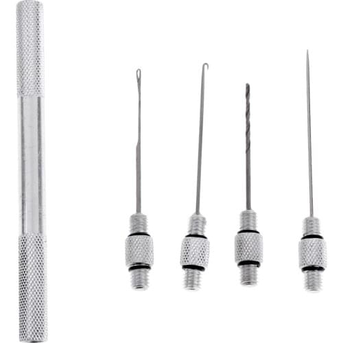 Aluminum Alloy 5 in 1 Carp Fishing Hair Rig Rigging Boilie Needle Coarse Fishing Baiting Rig Tool