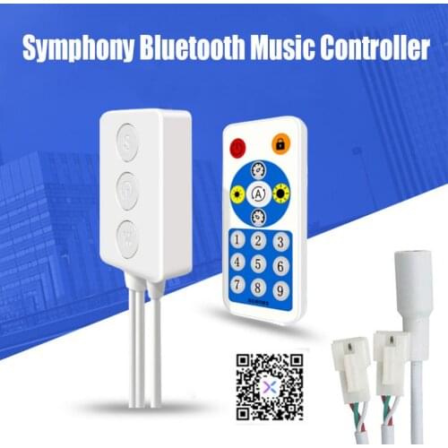 Bluetooth LED Music Controller SP601E Dual Signal Output Mini LED Symphony Light Wireless Controller for LED Strip Light