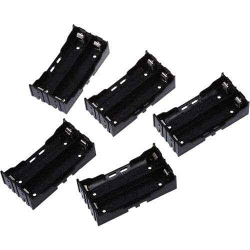 15 Pcs Black Plastic 4 Pin Battery Holder Case 2 X 3.7V 18650 Batteries & 3.7V 18650 Battery