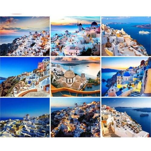 CraftArtGo Painting By Numbers Landscape Drawing On Canvas HandPainted Gift Picture By Number Waterfall Kits Home Decoration