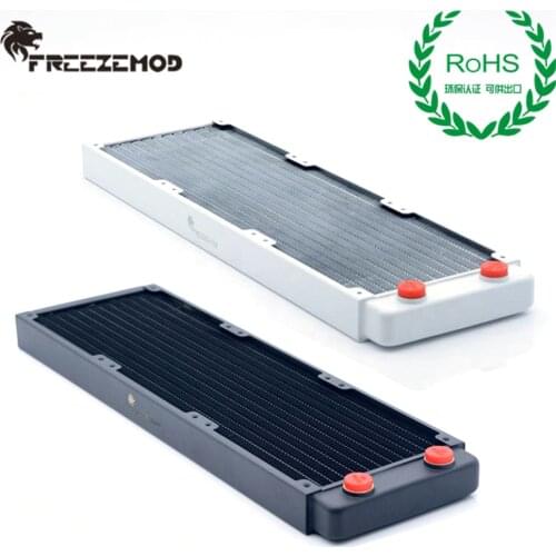 FREEZEMOD 360mm Copper Radiator White/bluck Water Cooler Heat Sink Piano Paint Thickness 27mm For Water Cooling RoHS
