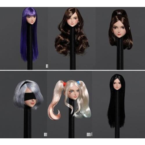 Iminitoys M002 In Stock 1/6 Scale Anime Beauty Female Head Sculpt Carved Model for For 12" Pale Body