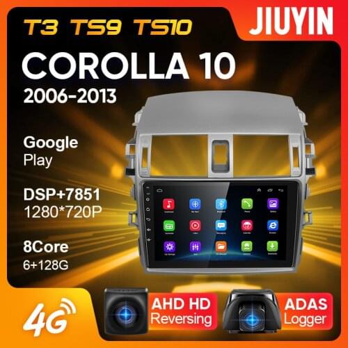 JIUYIN Type C Car Radio Multimedia Video Player Navigation GPS For Toyota Corolla 10 E140 E150 2006 - 2013 Android No 2din 2 din