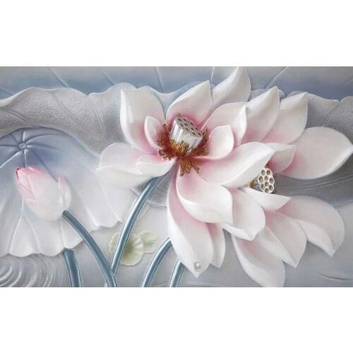 JMINE Div 5D 3d Abstract Flower Full Diamond Painting cross stitch kits art High Quality Floral 3D paint by diamonds
