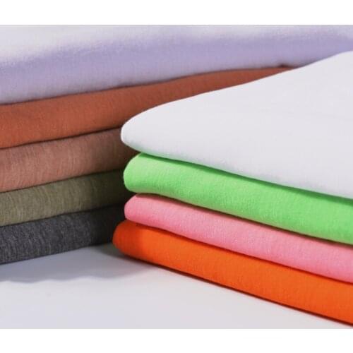 KA0169 Cotton Combed Jersey Fabric Summer T-Shirt Fabric Thin Knitted Cotton Cloth 50X160cm/Piece
