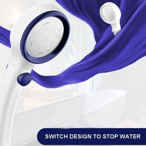 Switch Design ABS Plastic Shower Heads Water Saving High Pressure Shower Head Hand Hold Pressure Boost Shower Sprayer Douche