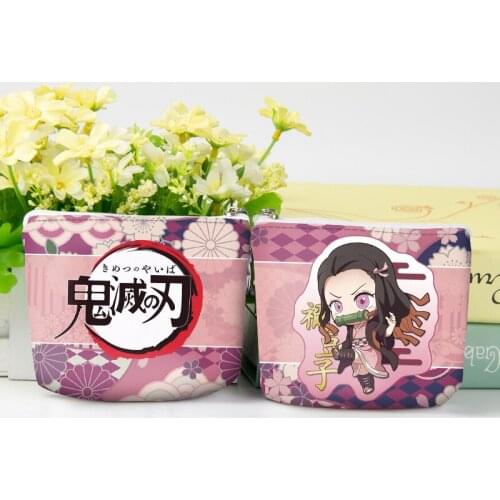 Anime Demon Slayer Penny Purse Kamado Tanjirou Kamado Nezuko Agatsuma Zenitsu Coin Bag Change Bag