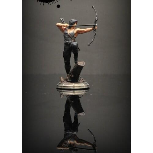 1:64 Scale Resin Die-casting Man Archery Doll Ornaments Car Model Scene Layout Collection Decorative Toys