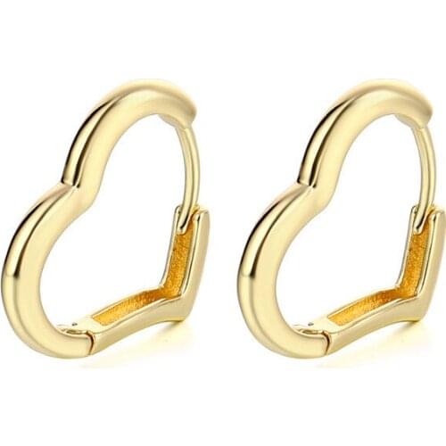Adolph Best Selling Gold Color Heart Shape Geometric Earrings Hollow Thick Hoop Earrings Women Elegant Minimalist Earrings New