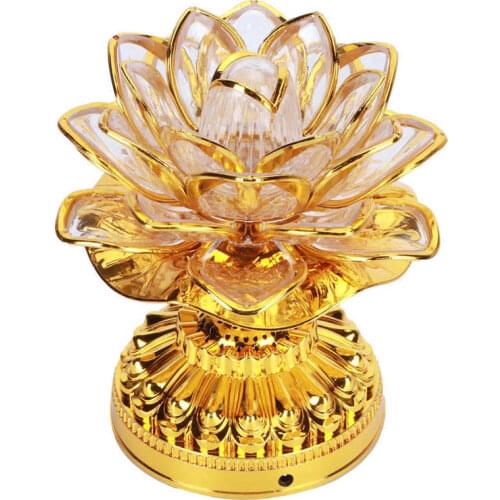 Miniatures LED Colorful Buddhist Lamp Environmental Protection Buddha Light Buddhist Appliances Home Decoration US 100-240V