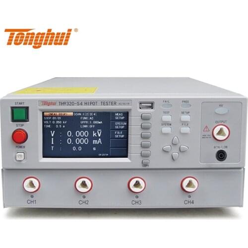 Tonghui TH9320S4/TH9320S8 Multi-Channel AC And DC Insulation withstand Voltage Tester 5kV/20mA