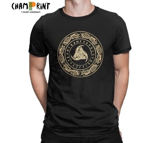 Hipster Viking Vikings T-Shirts for Men Round Collar Cotton T Shirt Short Sleeve Tees Gift Idea Clothes