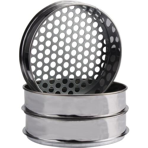 Stainless Steel 6mm,7mm,12mm Aperture Lab Standard Sifters Shakers Soil Sieve Analysis Test Sieve Garden Riddle Sieve Mesh 20cm