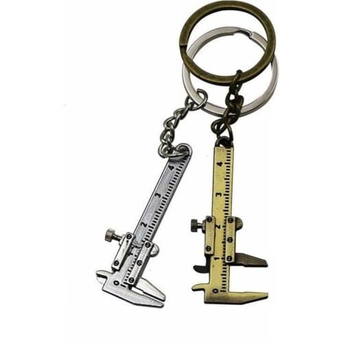 New fashion car key mini vernier caliper keychain car turbo key chain wholesale