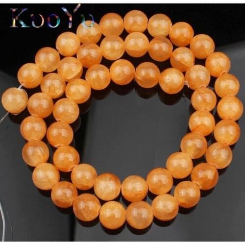 Orange Jades Stone Beads Round Loose Spacer Beads For Jewelry Making Natural Stone Beads Diy Earring Bracelets 4 6 8 10mm 15"