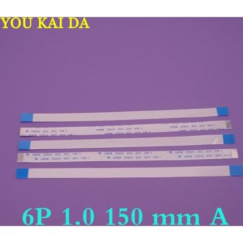 30pcs 6pin FFC FPC flat flexible cable 1.0mm pitch 6 pin A Forward Same Direction Length 150mm Width 7mm Ribbon Flex Cable