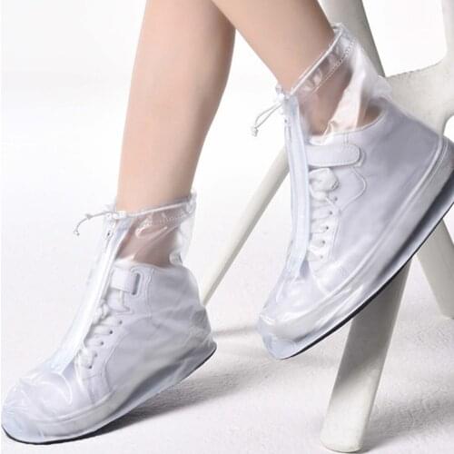 PVC Overshoes Reusable Waterproof Shoes Covers Rain Boots Non-slip Wear-Resistant &T8