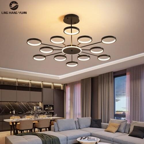 Modern Led Chandelier Luminaires 110v 220v Ceiling mount Chandelier Lighting for Living room Dining room Bedroom Kitchen Lustres