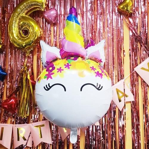 Unicorn Balloon Birthday Party Balloon Childrens Toys Festival Unicorn Party Decoration Aluminum Foil Balloon