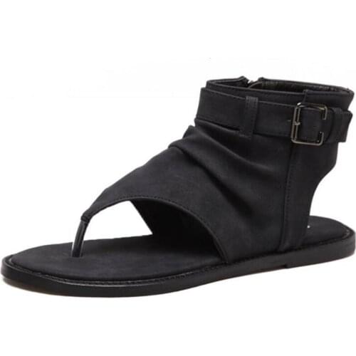 New Fashion Womens Gladiator Sandals Summer Flats Shoes Flats Lady Size 40 aa0499