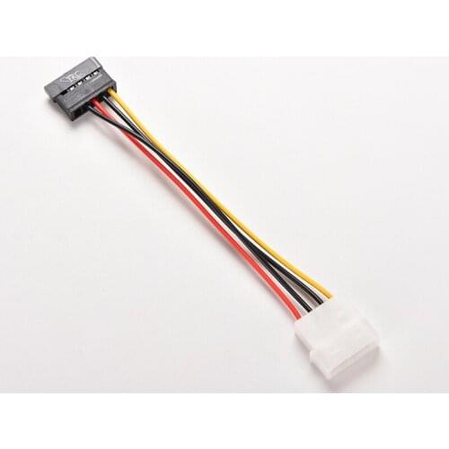 1pc 4 Pin IDE Molex to 15-Pin Serial ATA SATA Hard HDD Drive Power Adapter Cable Computer
