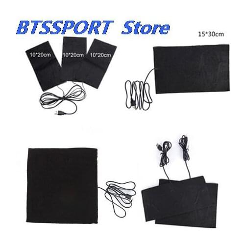 1Pcs Carbon Fiber USB Heated Pads Heated Fast-Heating Warm Back Neck Jacket Coat Vest Accessories 5 Sizes