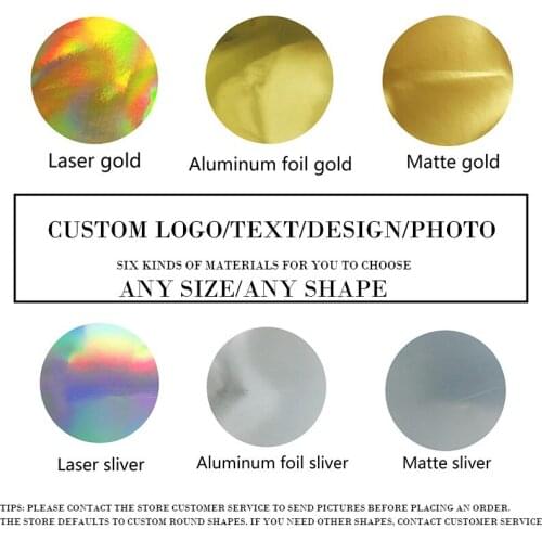 100pcs 2021 new high-quality aluminum foil laser custom sealing sticker Waterproof wedding packaging stickers