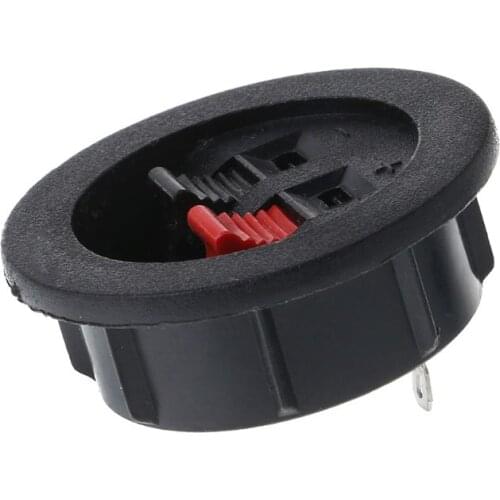 2PCS Speaker Terminal Board Plate Round 2 Way Spring Clip Binding Spring Post Cup Push Type 57BC