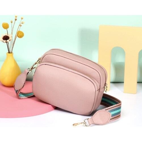 21*15*9 CM, Girls 100% Natural Cowhide Messenger Bag, Women Genuine Leather Shoulder Bag, Sweet Female Cross body Bag, A555