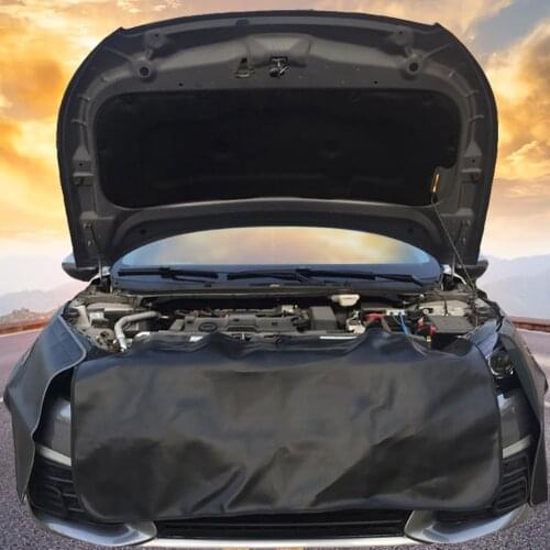 3Pcs Car Repair Fender Protection Pad Washed Leather Auto Repair Maintenance Anti-scratch Dirt-proof Protective Mat