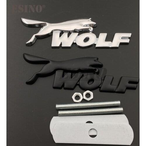 3D Wolf Racing Car Front Grill Zinc Alloy Badge Emblem For Car Body Accessories Styling Badge Decal for Ford Focus ST Mustang GT